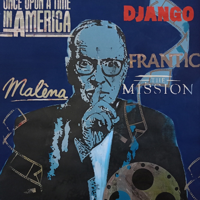 Ennio Morricone. Serigrafia 70x50 cm